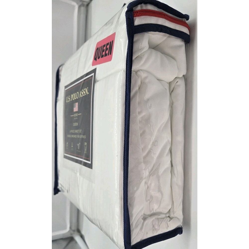U.S. Polo Home NEW Queen Sheet 6 Pc Set Double Brushed SOFT Stain Resistant LUX - Picture 7 of 7